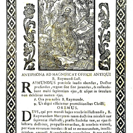 [2] Antiphona ad Magnificat officii antiqui B. Raymundi Lull, s. a.