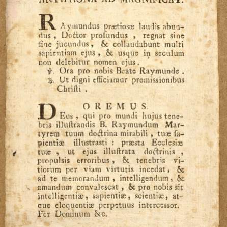 [1] Antiphona ad Magnificat, 1657. Font: Biblioteca de Catalunya, Goigs 1/93